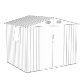 מחסן מתכת 251327 בגודל 2.47/1.93 מטר מבית GARDEN TOP