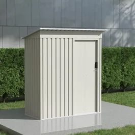 מחסן מתכת 251330 בגודל 1.63/0.89 מטר, צבע שמנת, מבית GARDEN TOP