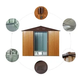 מחסן מתכת 251332 בגודל 2.36/1.74 מטר מבית GARDEN TOP