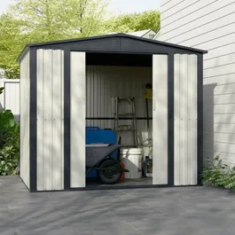 מחסן מתכת 251340 בגודל 2.40/1.80 מטר מבית GARDEN TOP