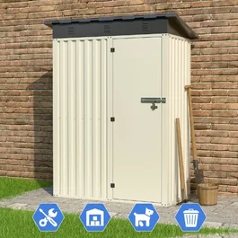 מחסן מתכת 251345 בגודל 0.75/1.50 מטר מבית GARDEN TOP