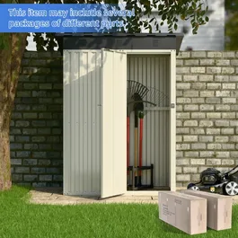 מחסן מתכת 251345 בגודל 0.75/1.50 מטר מבית GARDEN TOP