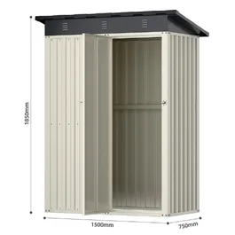 מחסן מתכת 251345 בגודל 0.75/1.50 מטר מבית GARDEN TOP