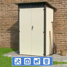 מחסן מתכת 251349 בגודל 1.20/1.20 מטר מבית GARDEN TOP