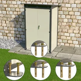 מחסן מתכת 251349 בגודל 1.20/1.20 מטר מבית GARDEN TOP