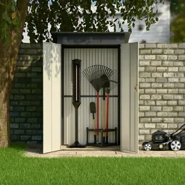 מחסן מתכת 251349 בגודל 1.20/1.20 מטר מבית GARDEN TOP