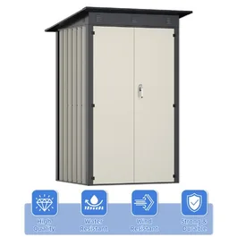 מחסן מתכת 251349 בגודל 1.20/1.20 מטר מבית GARDEN TOP