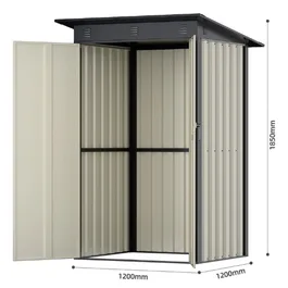 מחסן מתכת 251349 בגודל 1.20/1.20 מטר מבית GARDEN TOP