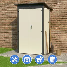 מחסן מתכת 251350 בגודל 1.20/0.90 מטר מבית GARDEN TOP