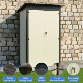 מחסן מתכת 251350 בגודל 1.20/0.90 מטר מבית GARDEN TOP