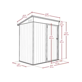 מחסן מתכת 251351 בגודל 1.71/1.03 מטר מבית GARDEN TOP