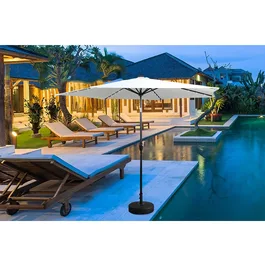 שמשיה עגולה עם תאורה סולרית 251367 בקוטר 3 מטר מבית CITYSPORT