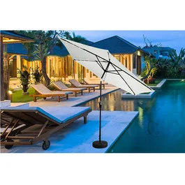 שמשיה עגולה עם תאורה סולרית 251367 בקוטר 3 מטר מבית CITYSPORT