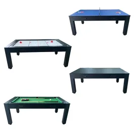 שולחן משולב 4 מצבים סנוקר הוקי אויר טניס שולחן ופינת אוכל 251399 בגודל 7 פיט מבית CITYSPORT