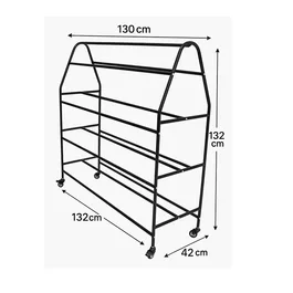 מתקן עגלה לאחסון כדורים 261491 על הגלגלים עם 5 קומות מבית CITYSPORT