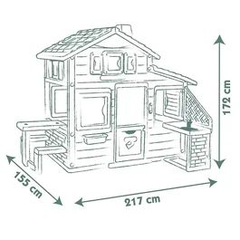 בית ילדים גדול ומפואר עם מטבח 242307 לגילאי 2+ מבית CITYSPORT