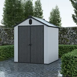 מחסן פלסטיק לגינה 261565 עם גג בגודל 6/8 מבית YardHouse