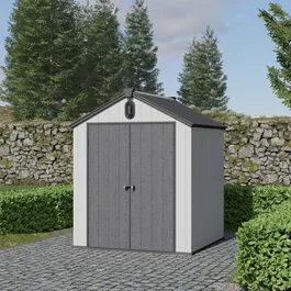 מחסן פלסטיק לגינה 261565 עם גג בגודל 6/8 מבית YardHouse