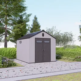 מחסן פלסטיק לגינה 261566 עם גג בגודל 10/8 מבית YardHouse
