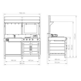 מטבח חוץ מעץ לילדים 261577 תוצרת הולנד