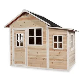 בית עץ לילדים 261578 כולל גג אטום למים, תוצרת הולנד - צבע טבעי