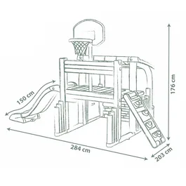 מרכז פעילות אינטרקטיבי 261579 כולל מגלשה ומשחקי כדור, תוצרת צרפת
