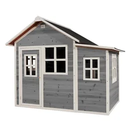 בית עץ לילדים 261583 כולל גג אטום למים, תוצרת הולנד - צבע אפור