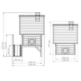 בית עץ לילדים טבעי וגבוה 261588 תוצרת הולנד