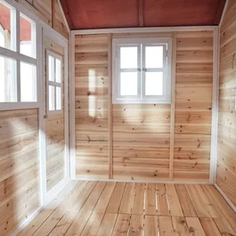 בית עץ לילדים 261592 עם מגלשה וארגז חול, תוצרת הולנד