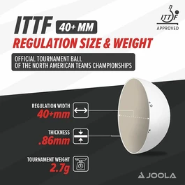 כדורי פינג פונג 3 כוכבים 261958 (מארז 3/6) JOOLA Table Tennis Ball Prime*** 40+
