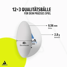 מארז 15 כדורי פינג פונג 3 כוכבים 261961 + JOOLA Training Advanced 3 Star Table Tennis Balls 40+