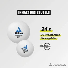 מארז 24 כדורי פינג פונג 3 כוכבים 261962 + JOOLA Training Advanced 3 Star Table Tennis Balls 40+