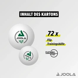 מארז 72 כדורי פינג פונג 261963 JOOLA Table Tennis Ball Flip 40+ White 72-Pack
