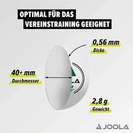 מארז 72 כדורי פינג פונג 261963 JOOLA Table Tennis Ball Flip 40+ White 72-Pack