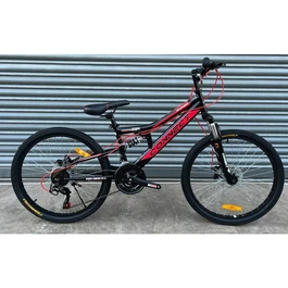 אופני הרים 262056 בגודל 20", 24", 26" שלדת ברזל, שיכוך מלא ובולמי דיסק מבית CITYSPORT