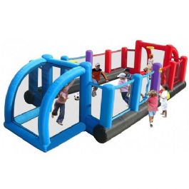 מתנפח בצורת מגרש כדורגל כדורסל וכדורעף 9072 מבית HAPPY HOP