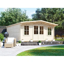 מחסן עץ 251084 בגודל 5/5 מטר בעובי 45, דגם SEVERN מבית DUNSTER HOUSE