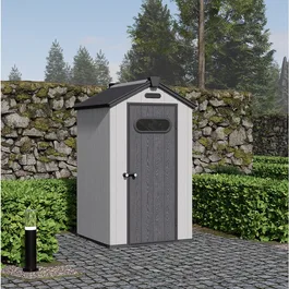מחסן פלסטיק לגינה 261563 עם גג בגודל 4/4 מבית YardHouse