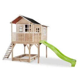 בית עץ לילדים 261592 עם מגלשה וארגז חול, תוצרת הולנד