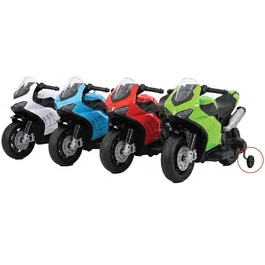 אופנוע ממונע לילדים 261898 בעוצמה 12V עם גלגלי עזר מבית CITYSPORT